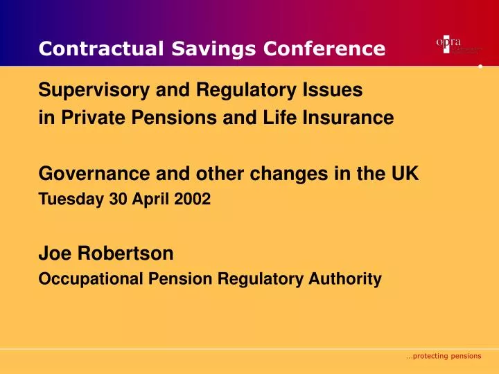 contractual savings conference