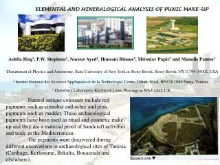 ELEMENTAL AND MINERALOGICAL ANALYSIS OF PUNIC MAKE-UP