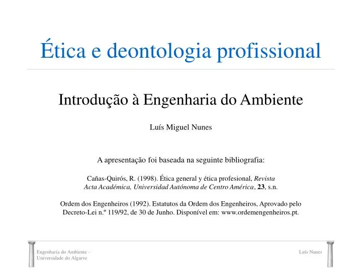 tica e deontologia profissional