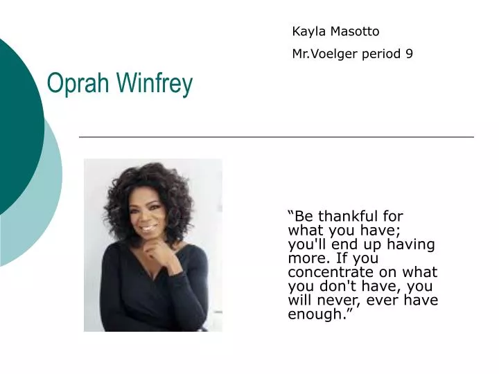 oprah winfrey