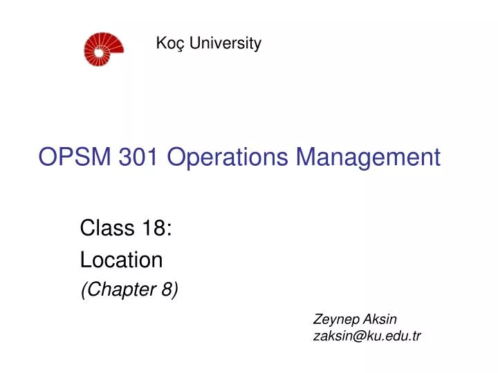 opsm 301 operations management