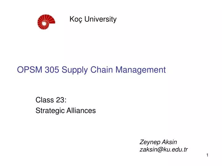 opsm 305 supply chain management