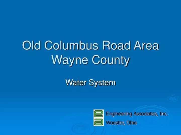 old columbus road area wayne county