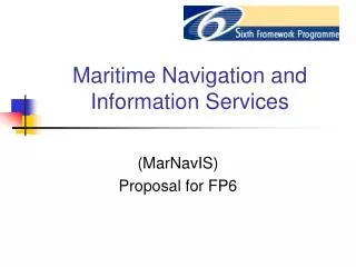 Maritime Navigation and Information Services