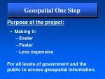 Geospatial One Stop - slide 1