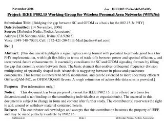 Project: IEEE P802.15 Working Group for Wireless Personal Area Networks (WPANs)