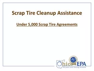 Scrap Tire Cleanup Assistance