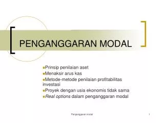penganggaran modal