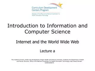 Introduction to Information and Computer Science