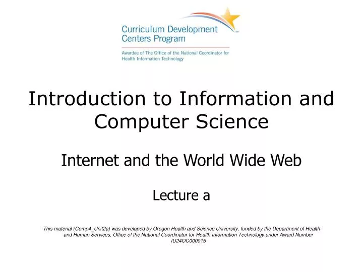 introduction to information and computer science