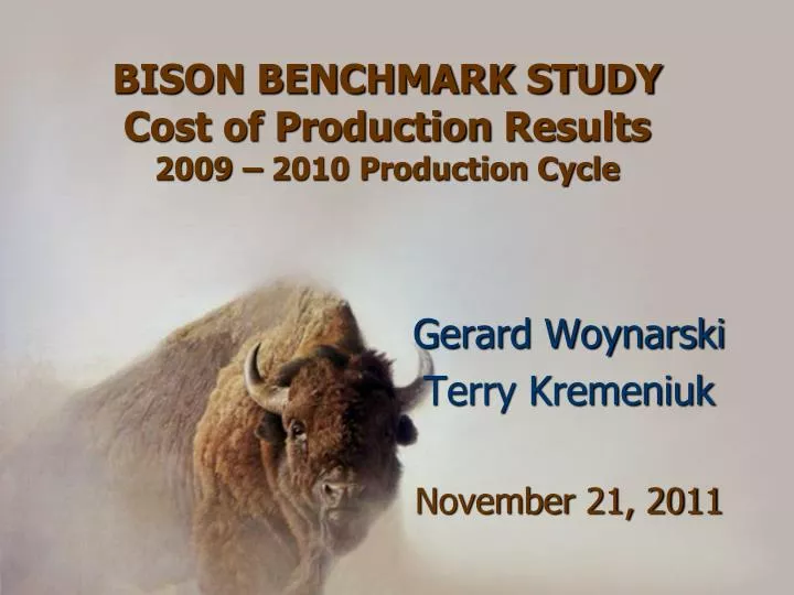 bison benchmark study cost of production results 2009 2010 production cycle
