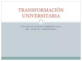 transformaci n universitaria