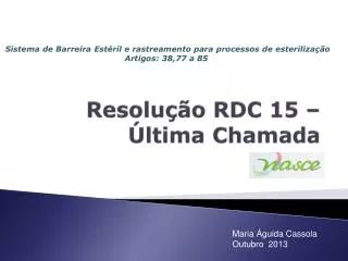 resolu o rdc 15 ltima chamada