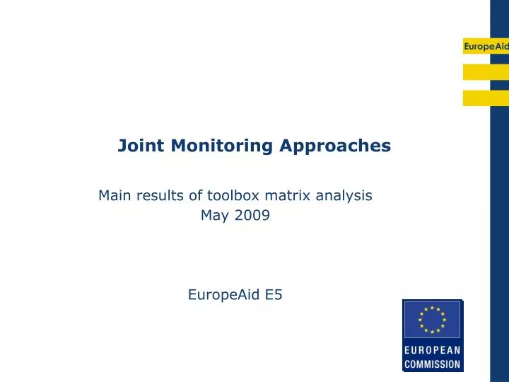 main results of toolbox matrix analysis may 2009 europeaid e5