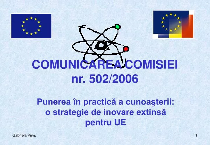 comunicarea comisiei nr 502 2006