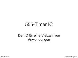 555 timer ic