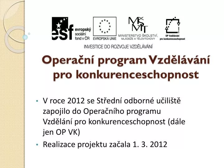 opera n program vzd l v n pro konkurenceschopnost