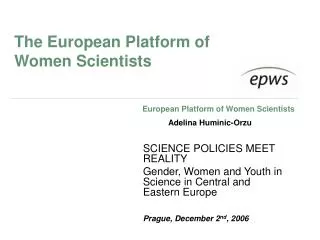 The European Platform of Women Scientists