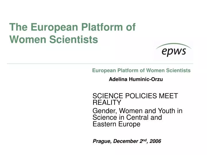 the european platform of women scientists