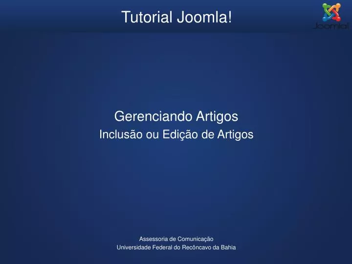tutorial joomla