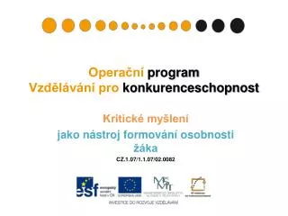 opera n program vzd l v n pro konkurenceschopnost