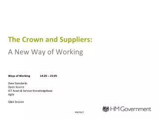 The Crown and Suppliers: A New Way of Working