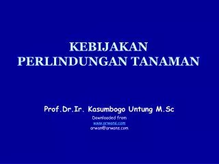 kebijakan perlindungan tanaman