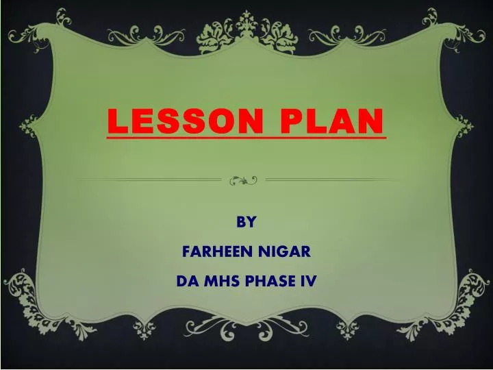 lesson plan