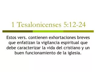 1 tesalonicenses 5 12 24