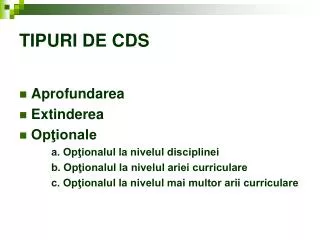 tipuri de cds