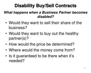 What happens when a Business Partner becomes disabled?