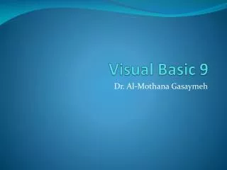 Visual Basic 9