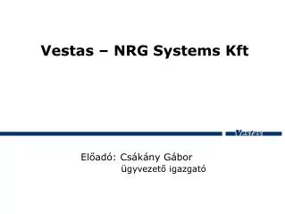 vestas nrg systems kft