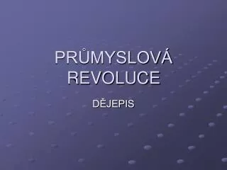 pr myslov revoluce