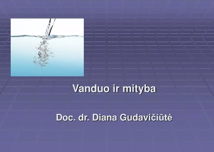 vanduo ir mityba doc d r diana gudavi i t