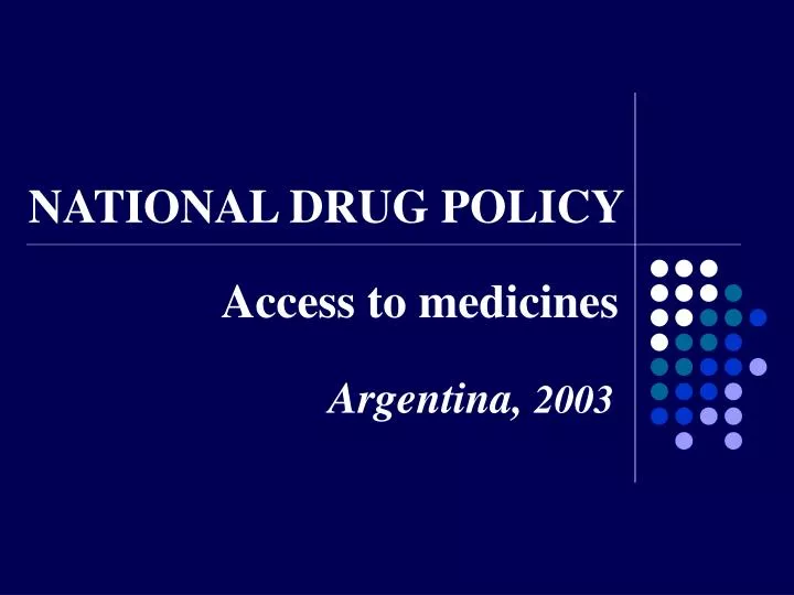 national drug policy