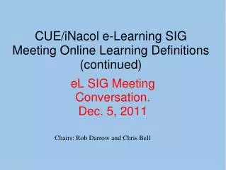 el sig meeting conversation dec 5 2011