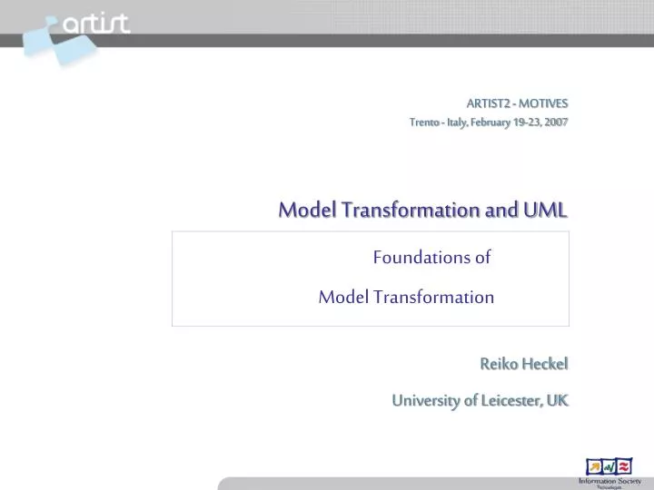 foundations of model transformation