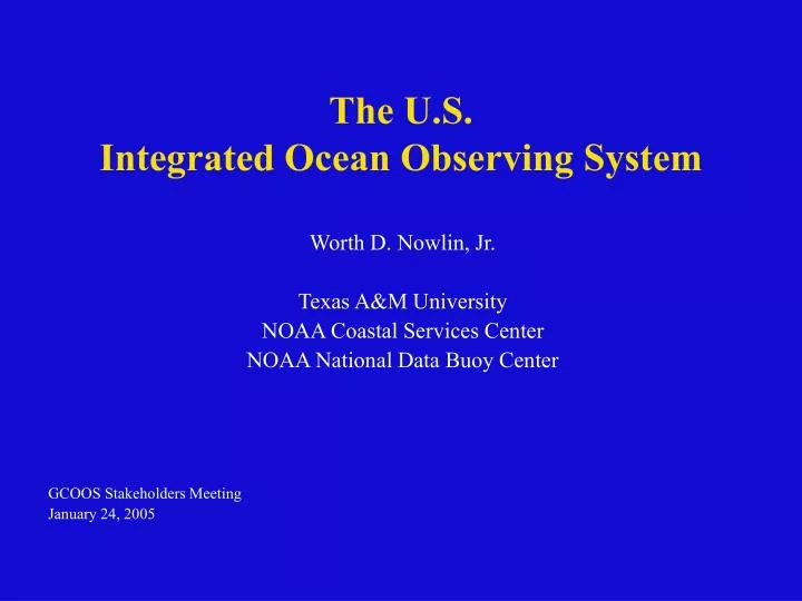 the u s integrated ocean observing system