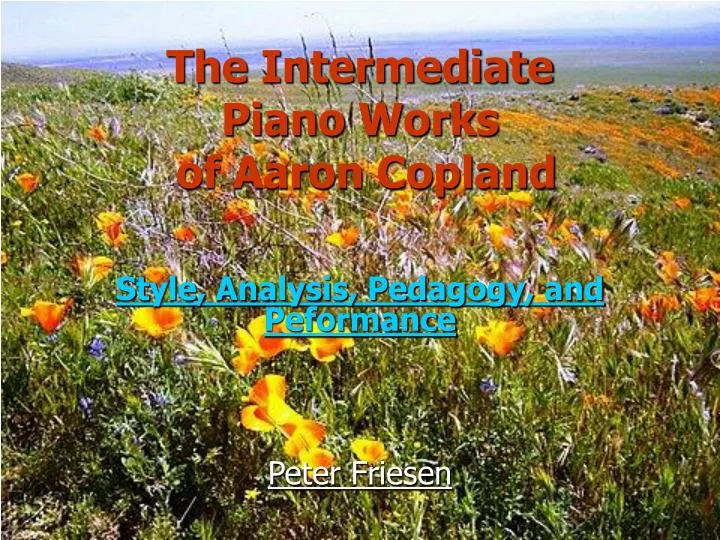 the intermediate piano works of aaron copland