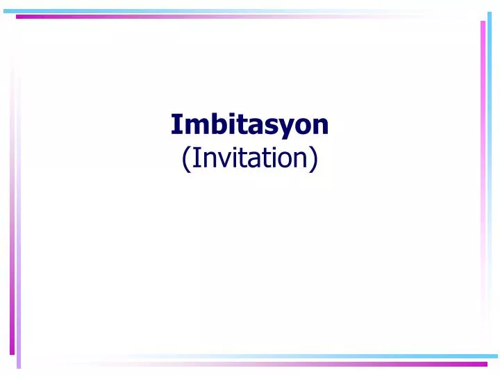 imbitasyon invitation
