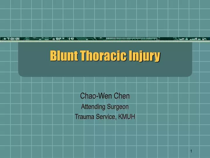 blunt thoracic injury