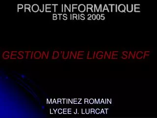 projet informatique