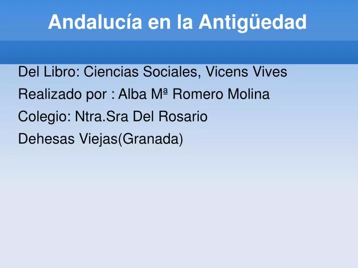 andaluc a en la antig edad