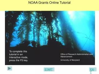 NOAA Grants Online Tutorial