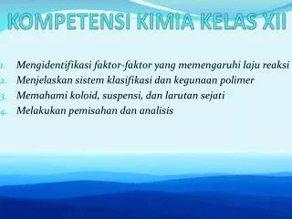 kompetensi kimia kelas xii