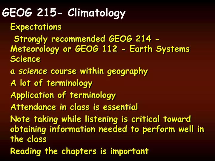 geog 215 climatology