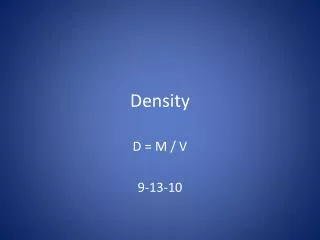 Density