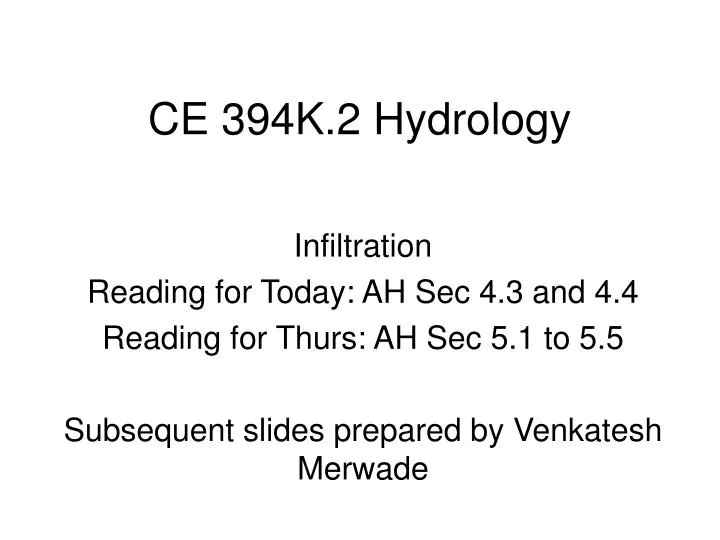 ce 394k 2 hydrology