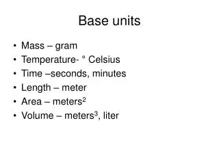 Base units